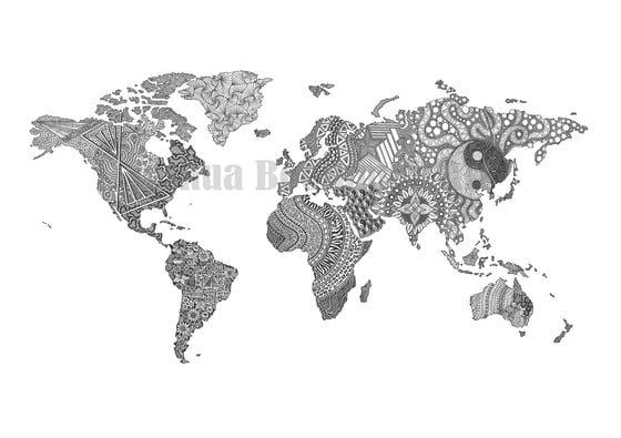 Image of World Map - Signed Print