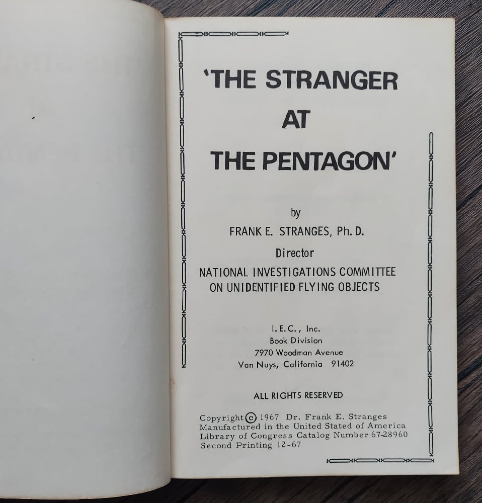 The Stranger at the Pentagon, by Frank E. Stranges