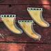Image of Surf Fin Series - Surfboard Thruster Fin Set – Single Tab - Wood