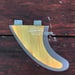 Image of Surf Fin Series - Surfboard Thruster Fin Set – Double Tab - Wood