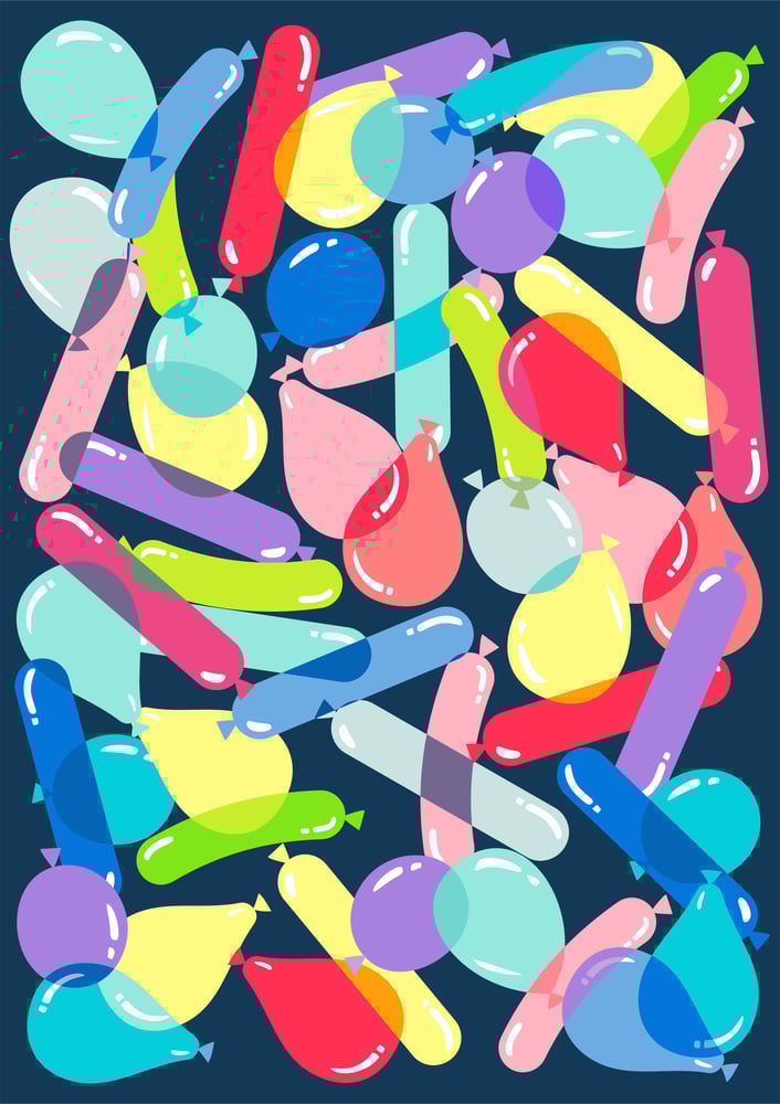 BALLOONS!! Giclee Print Image of BALLOONS!! Giclee Print