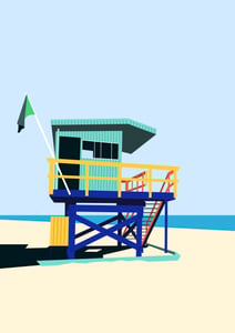 Image of Miami Lifeguard Hut Giclee Print