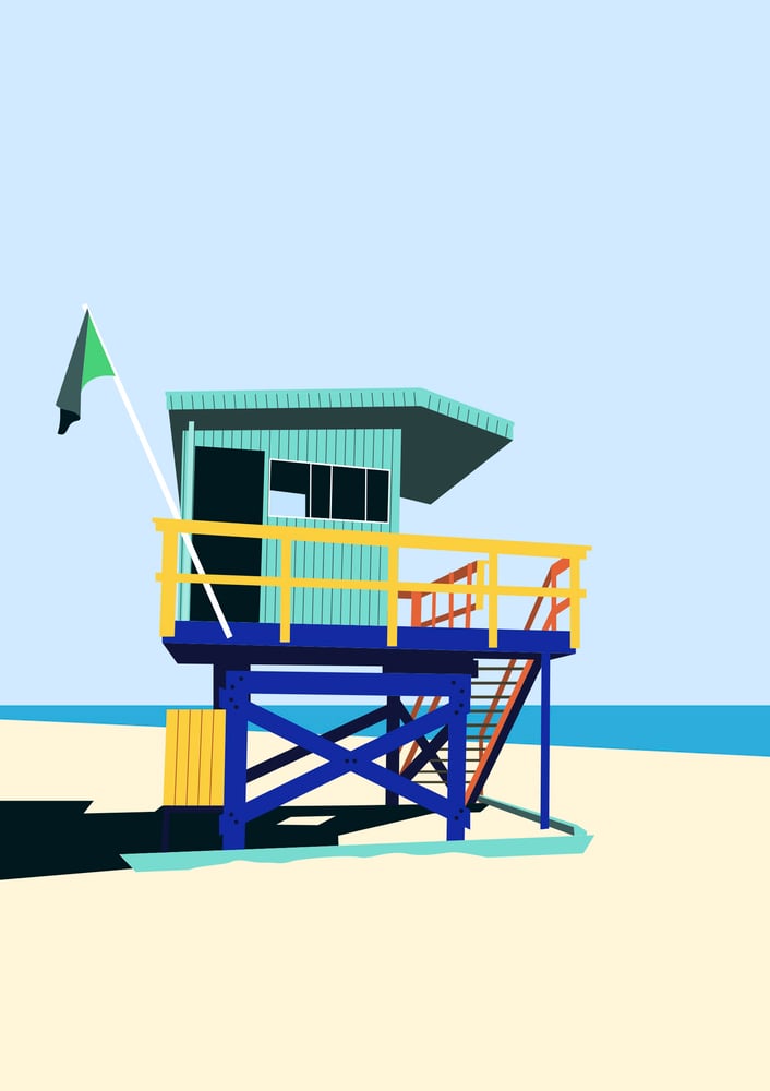 Image of Miami Lifeguard Hut Giclee Print