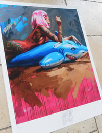 Image 4 of Extremely Limited Special Editon 'SHARK II' Giclee Print with Original Drawing