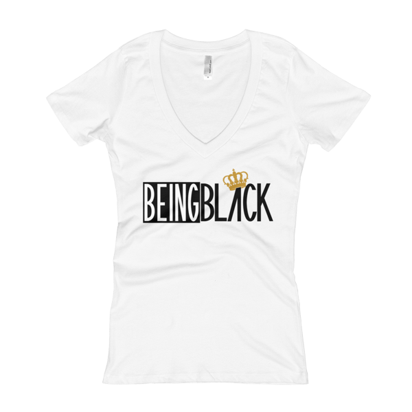 Image of Being Black Queen Tee White