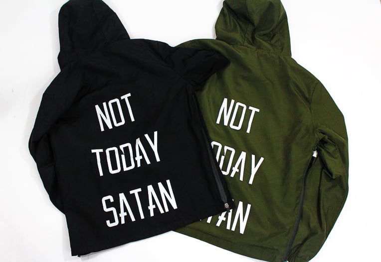 Image of Not Today Satan Windbreaker