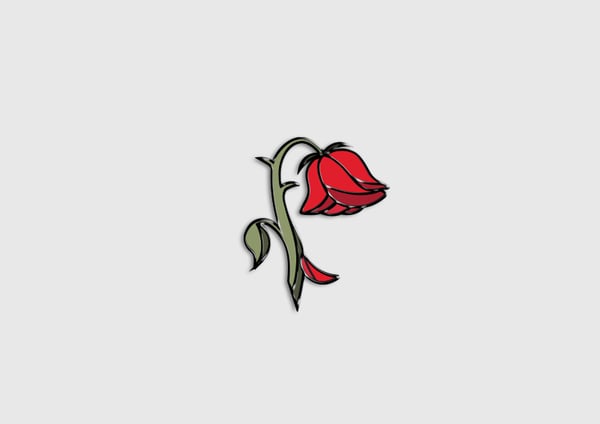Image of AN008 - Like a Kiss From a Rose Pin