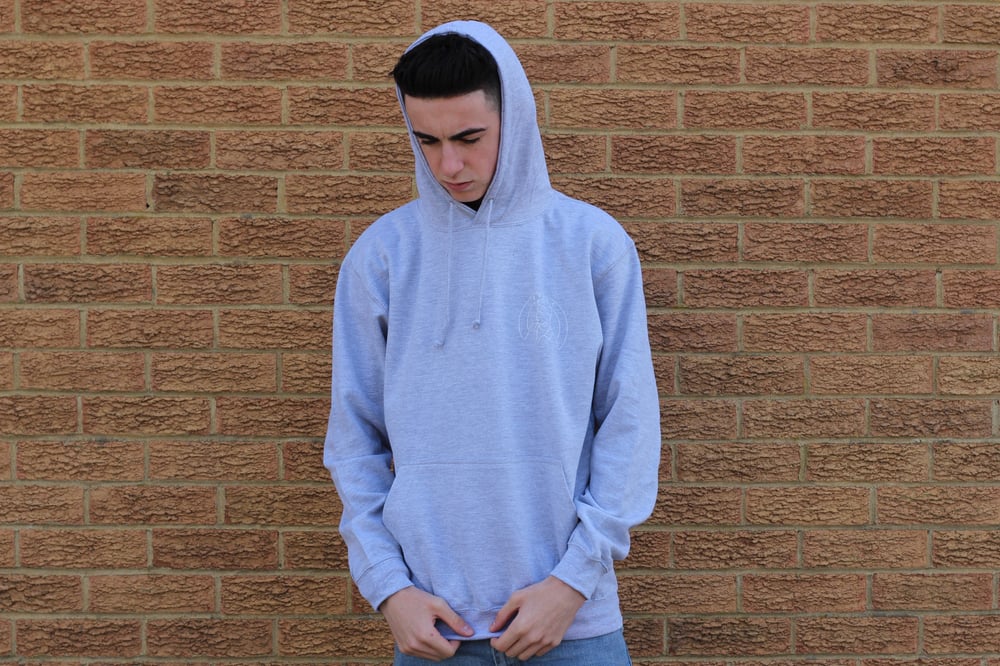 Image of Rycla x Cal Outline logo - Grey Hoodie