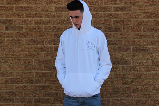 Image of Rycla x Cal Outline Logo - White hoodie