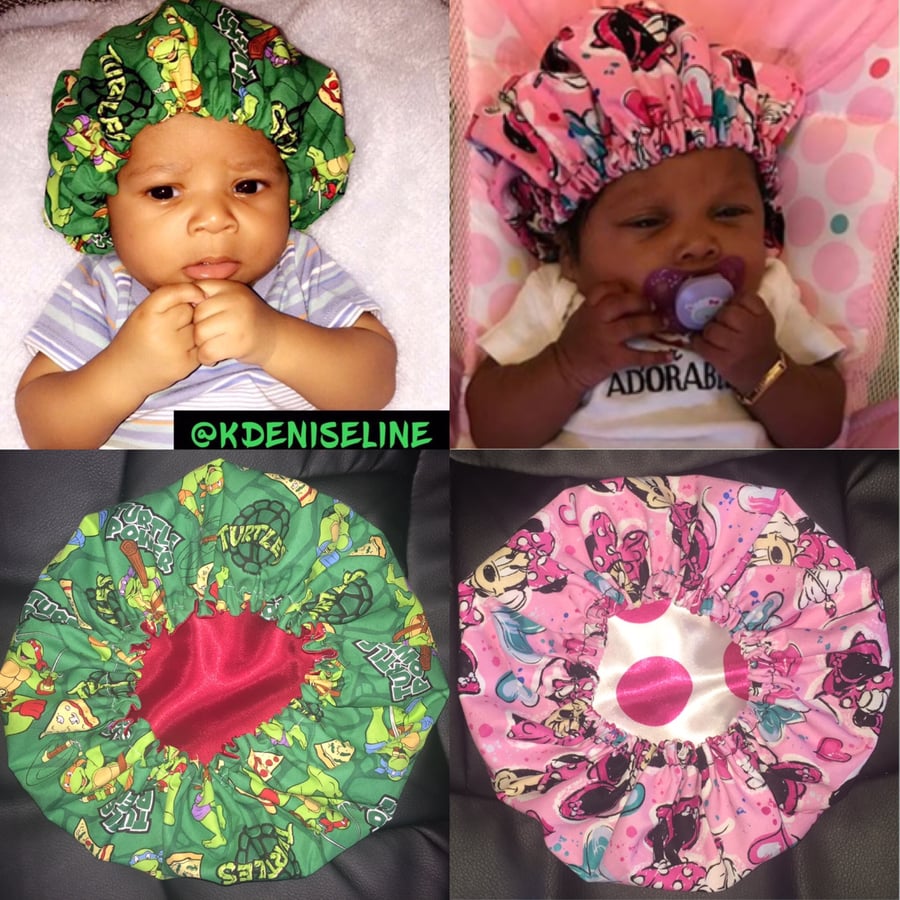 Image of Custom Baby Character Hair Bonnets