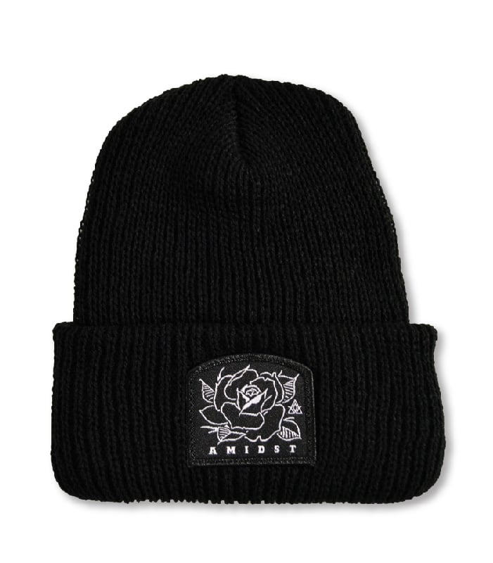 Image of Rose Patch Beanie : Black