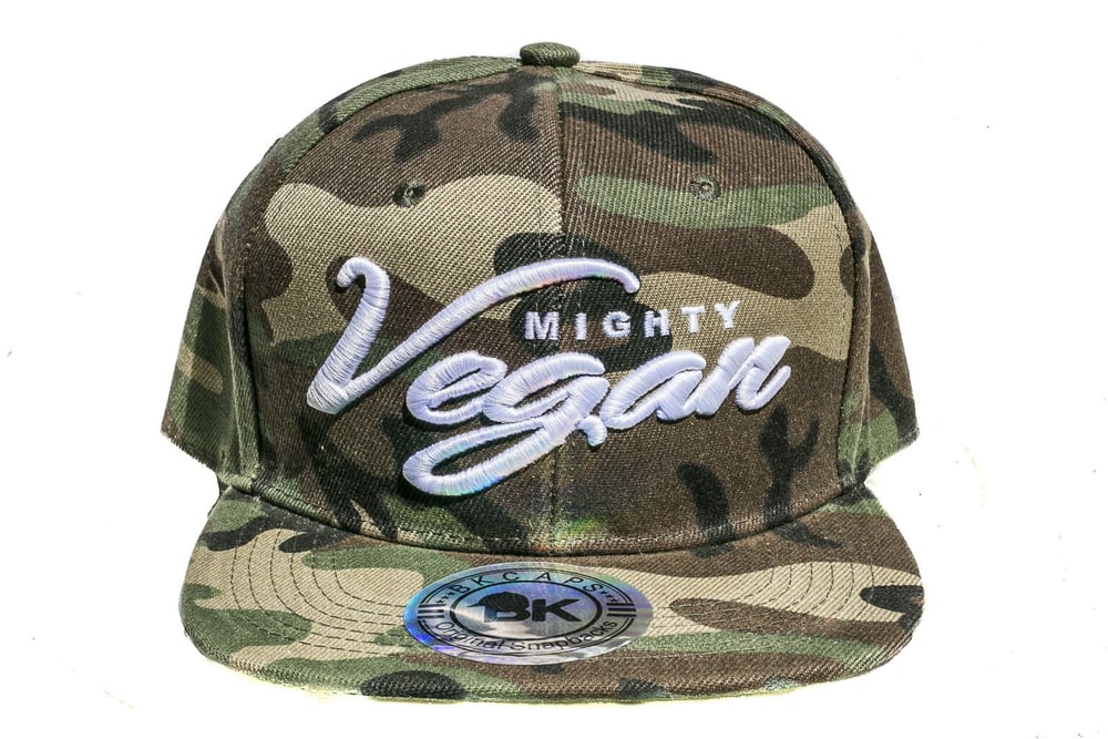 Image of MV Hat - CAMO with WHITE 3D EMBROIDERY