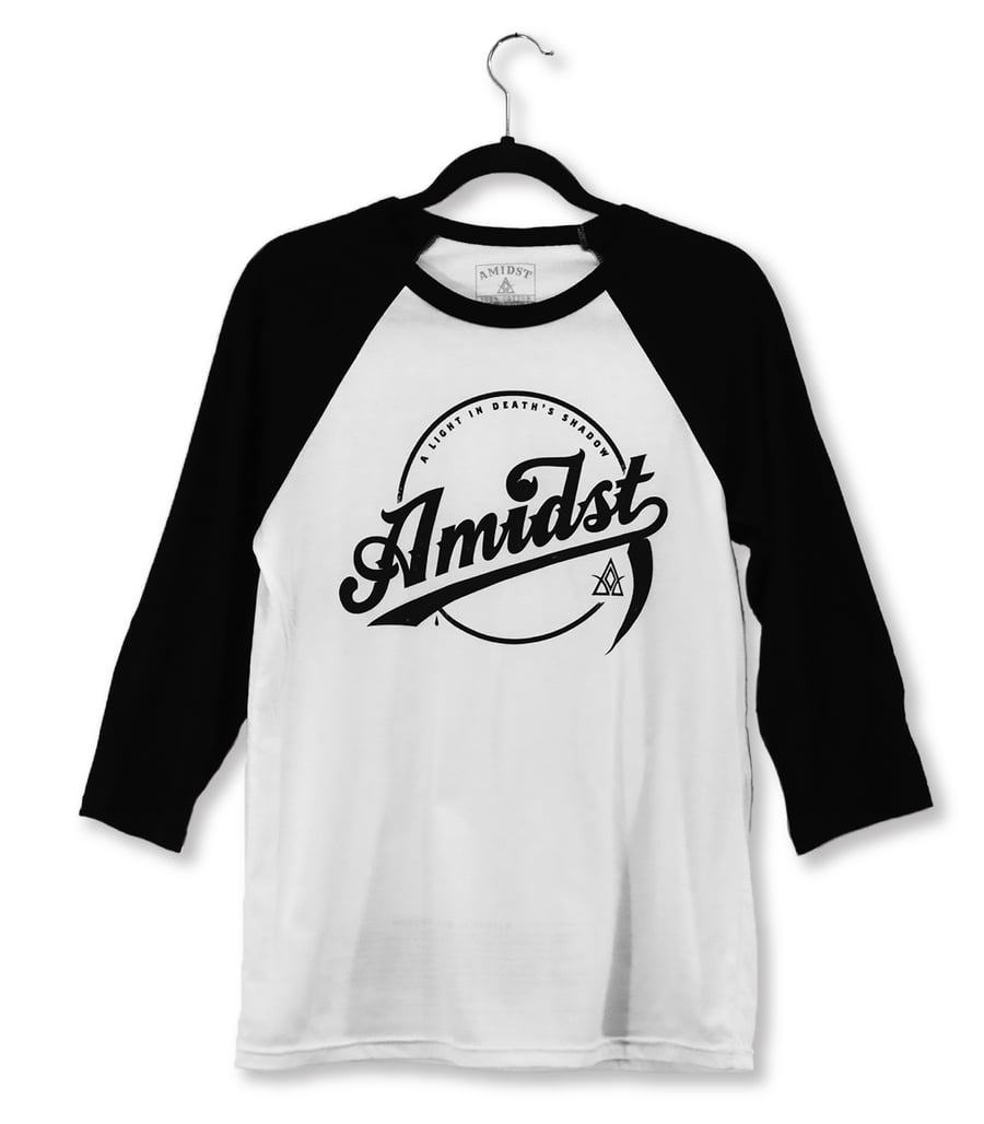Image of Amidst Scythe Baseball Tee : White
