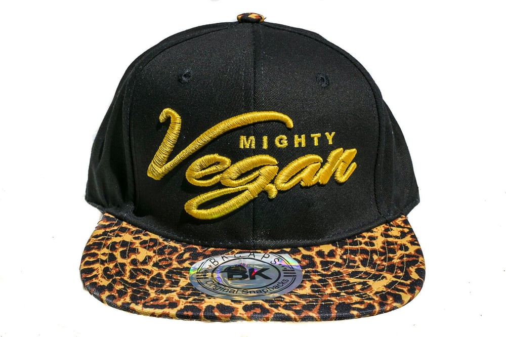 Image of MVA SNAPBACK Cheetah with GOLD 3D EMBROIDERY CURSIVE