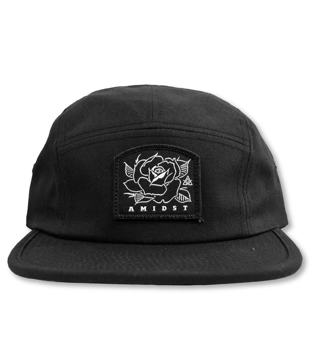 Image of Five-Panel Hat: Black