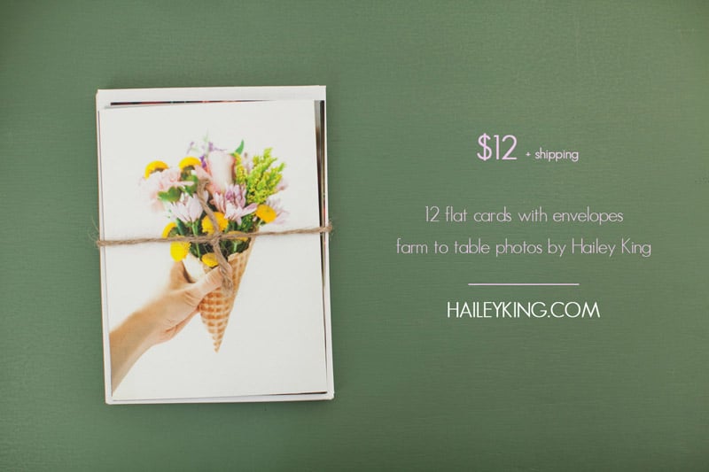 Image of farm to table photography cards