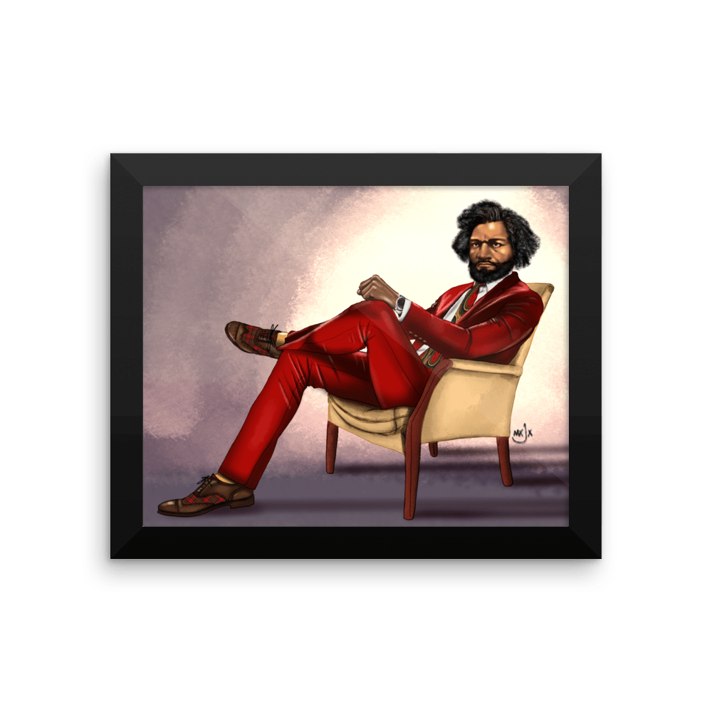 Image of Premium Luster Photo Paper Framed Modern Frederick Douglass