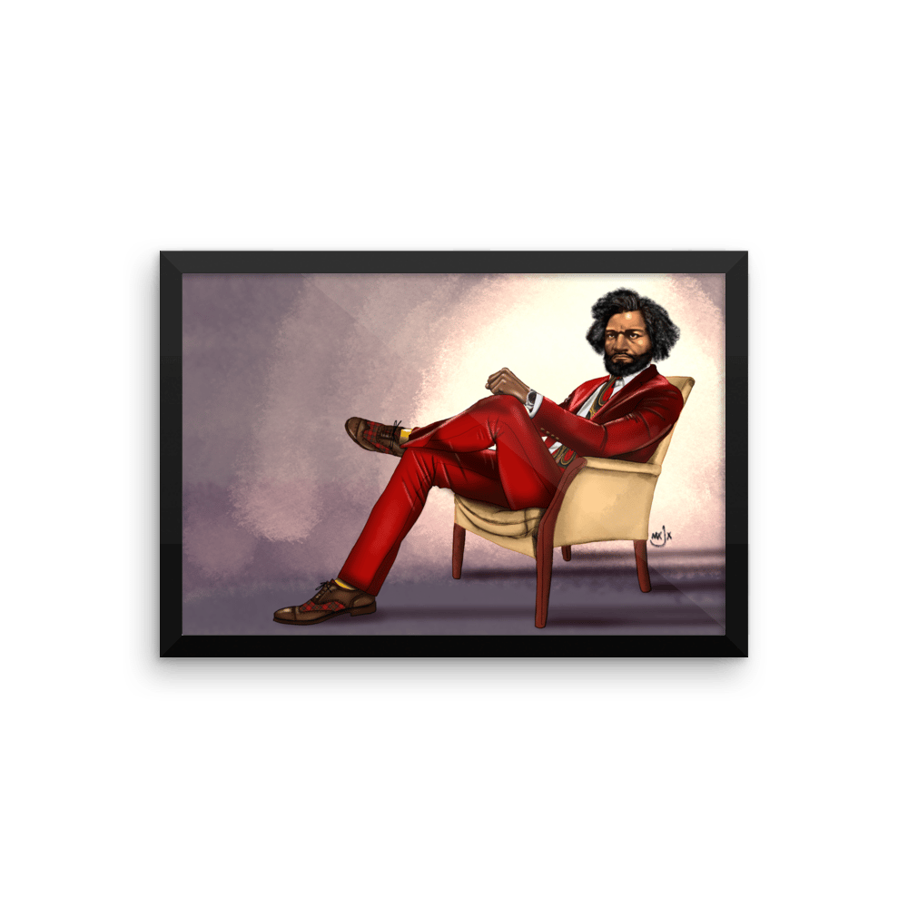 Image of Premium Luster Photo Paper Framed Modern Frederick Douglass