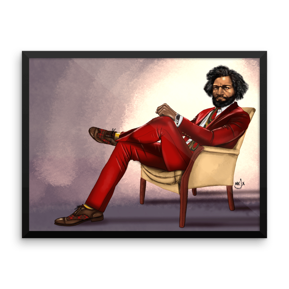 Image of Premium Luster Photo Paper Framed Modern Frederick Douglass