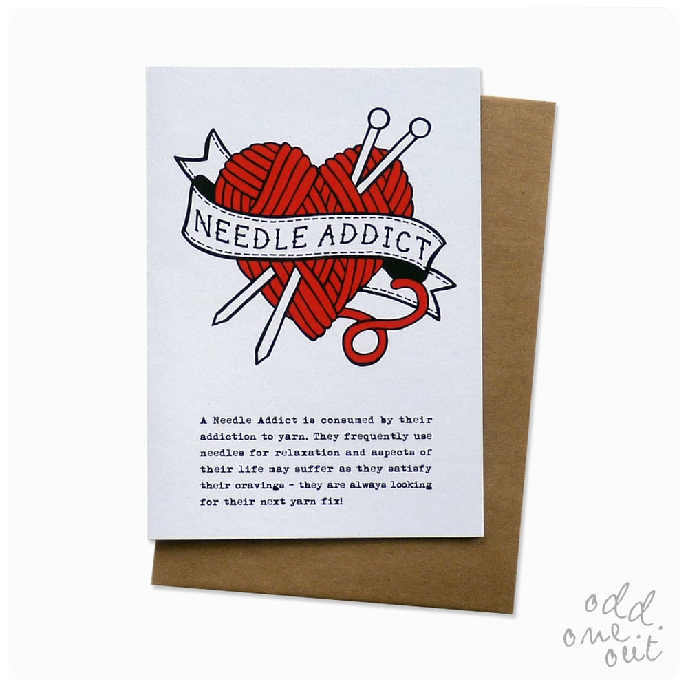 Image of Needle Addict - Greeting Card