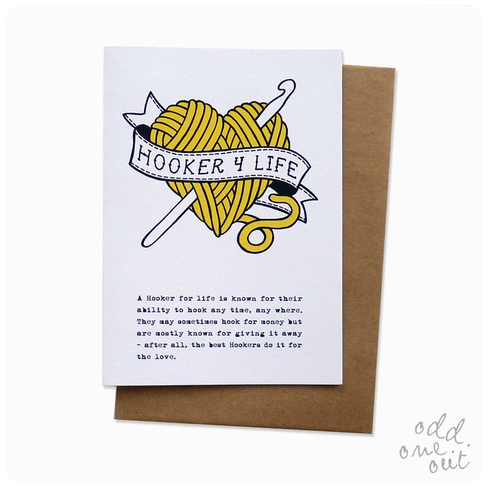 Image of Hooker 4 Life - Greeting Card