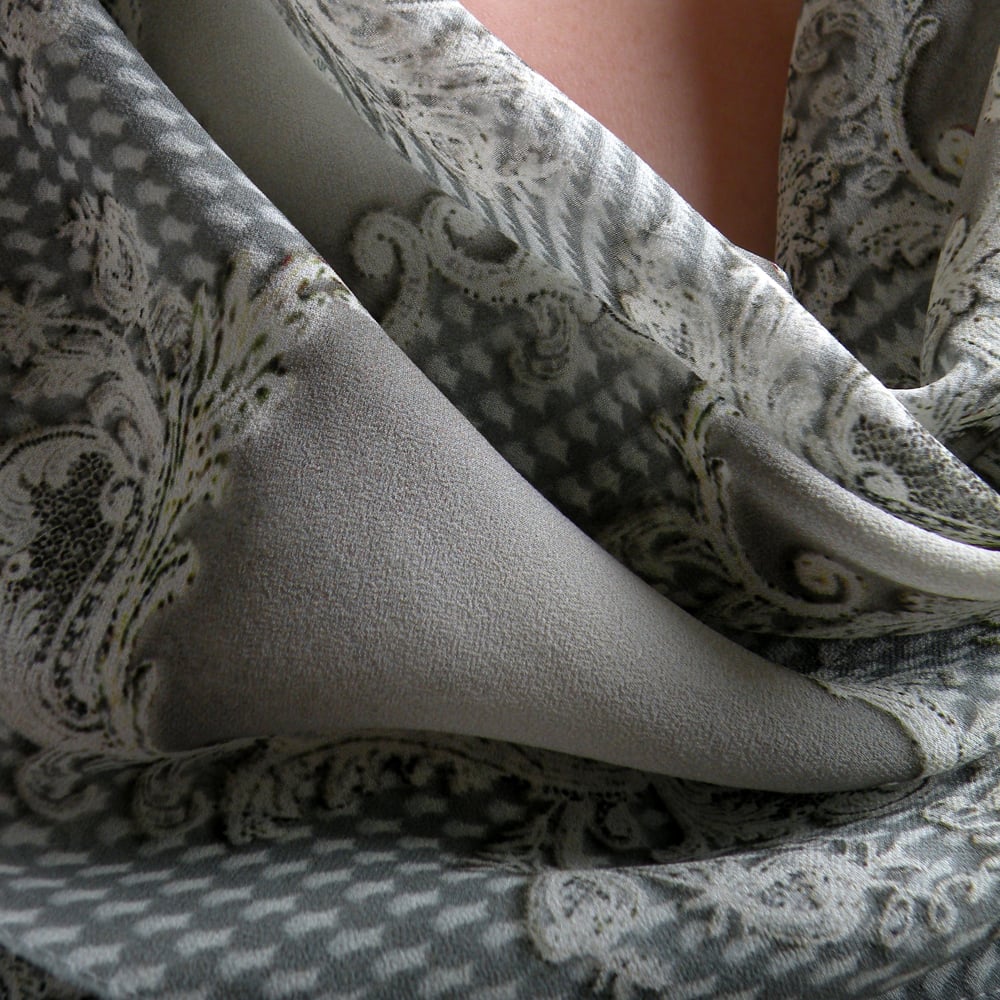 Image of Digitally printed silk scarf Anonymous 