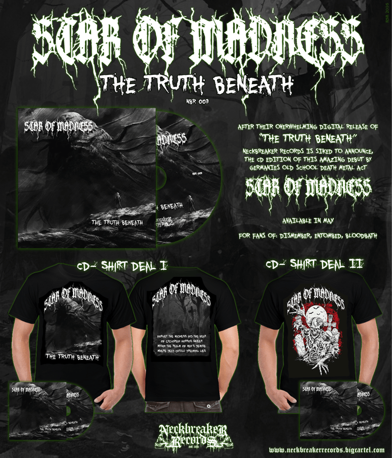 Image of Star of Madness - The Truth Beneath CD  Shirt Zombie Package II