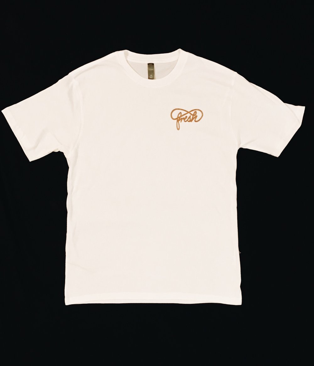 Image of classic small logo tee in white