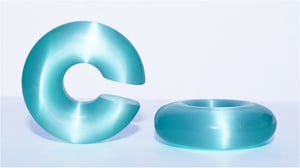 Image of Seafoam Stone Hoop Ear Weights, Ear Hangers