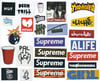 Supreme Sticker Pack - 25 Stickers - FREE SHIPPING WORLDWIDE - Skateboard Vinyl Decal Stickers