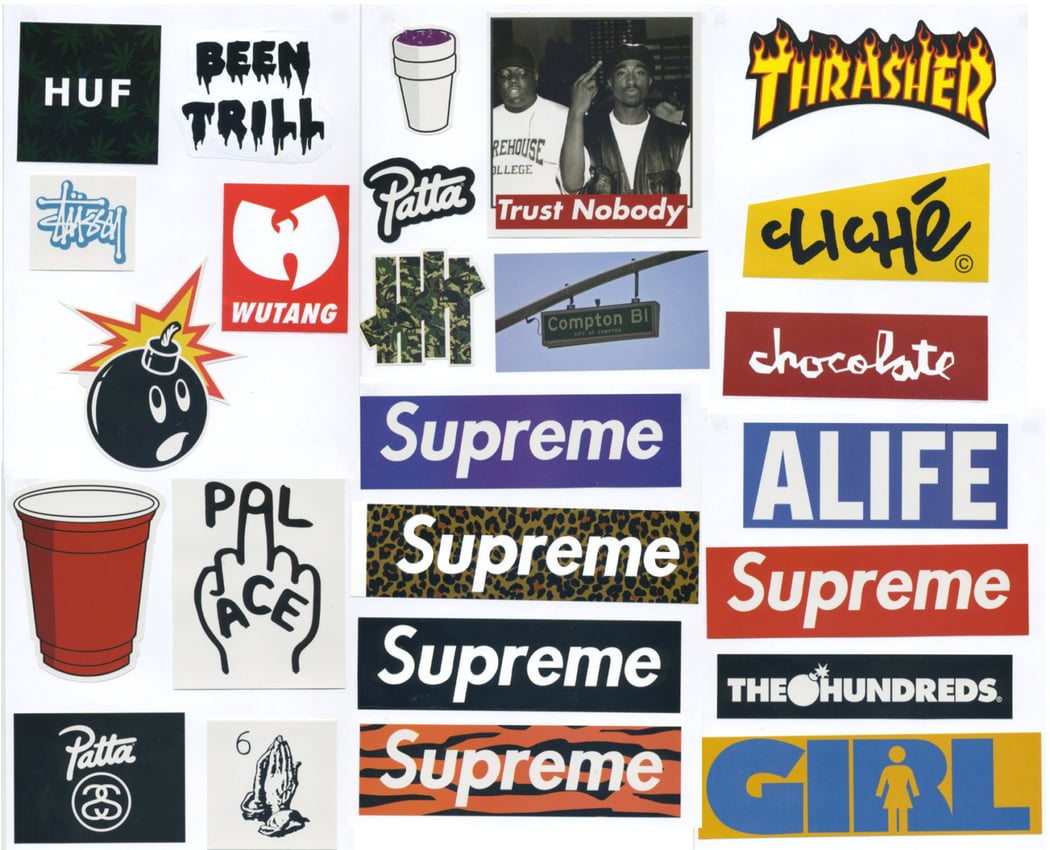 Supreme Sticker Pack - 25 Stickers - FREE SHIPPING WORLDWIDE ...