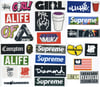 Supreme Stussy Hundreds Diamond Supply Co. - FREE SHIPPING WORLDWIDE - 29 x Stickers Pack