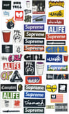 Supreme Sticker Pack - 54 Stickers - FREE SHIPPING WORLDWIDE - Skateboard Vinyl Decal Stickers