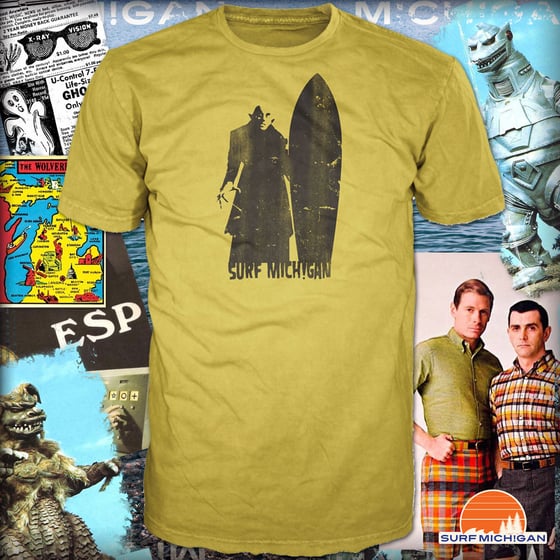 Image of OFFICIAL - SURF MICHIGAN "NOS" - SHORT SLEEVE SHIRT / MAZE YELLOW.