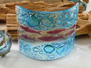 Image of Turquoise Bubble Curved Panel