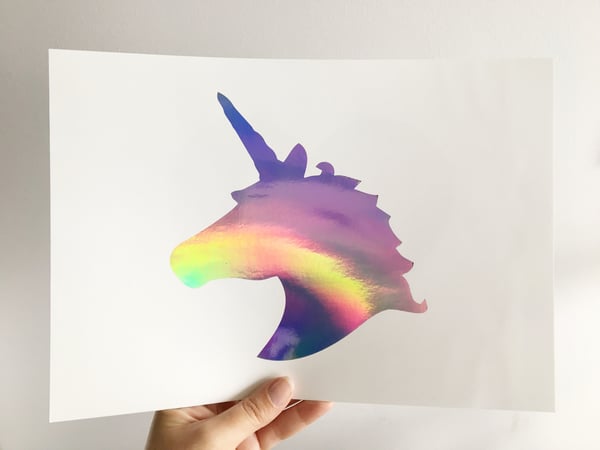 Image of Foil Unicorn Print