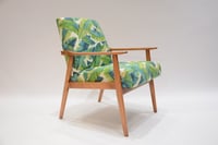 Image 1 of Fauteuil SNIZENIK tissu feuilles