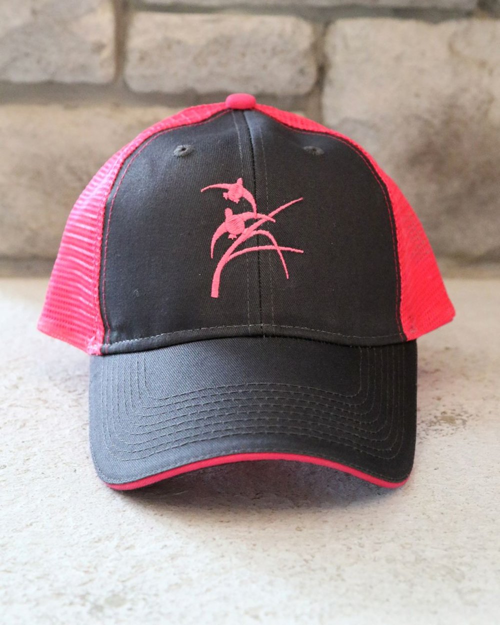 Image of Charcoal & Hot Pink Trucker Hat
