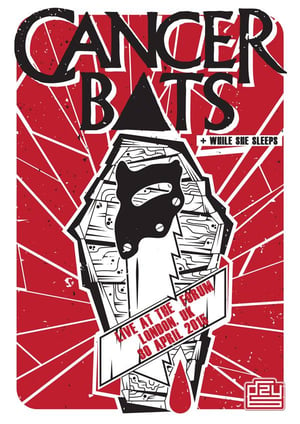Gzy Ex Silesia - Cancer Bats - London Gig Poster