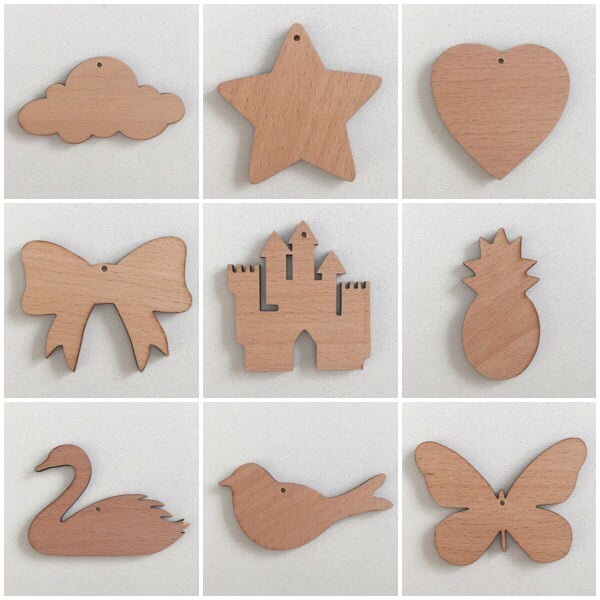 Image of Mini Garlands - wooden shapes