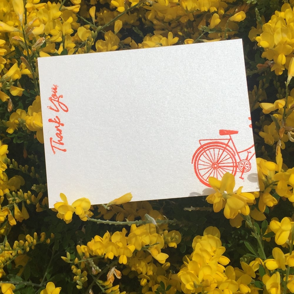 Image of Spring bicycle ride thank you note