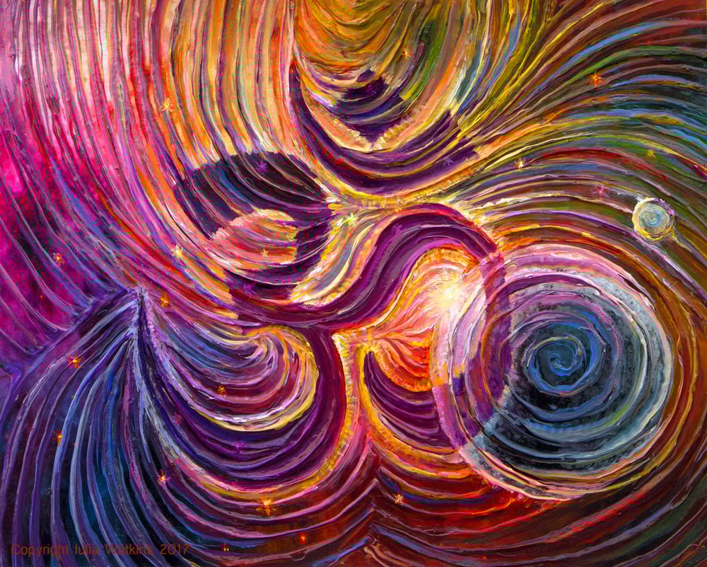 Image of Sacred Om Energy Painting - Gicleee Print
