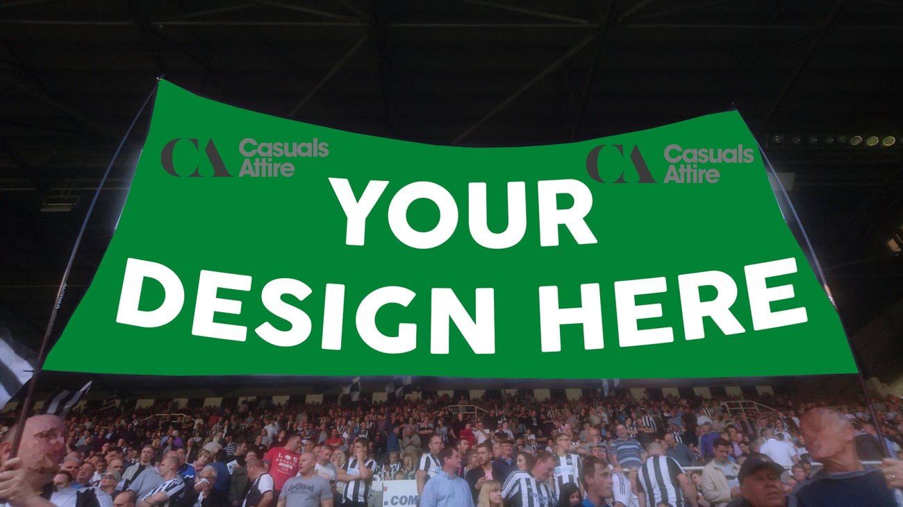 Custom Printed Football Fence Flags. Club Flags, Organisation flags ...