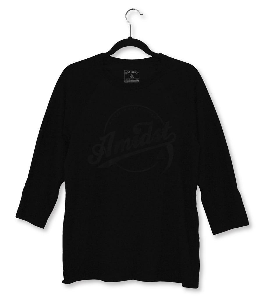 Image of Amidst Scythe Baseball Tee : Black