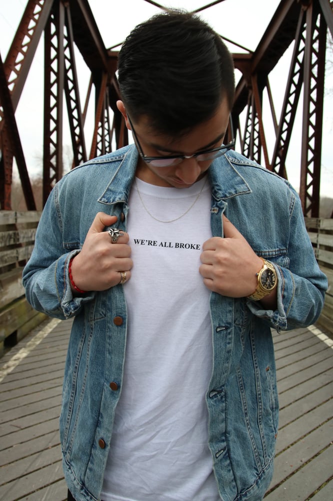 Image of "We're All Broke" t-shirt