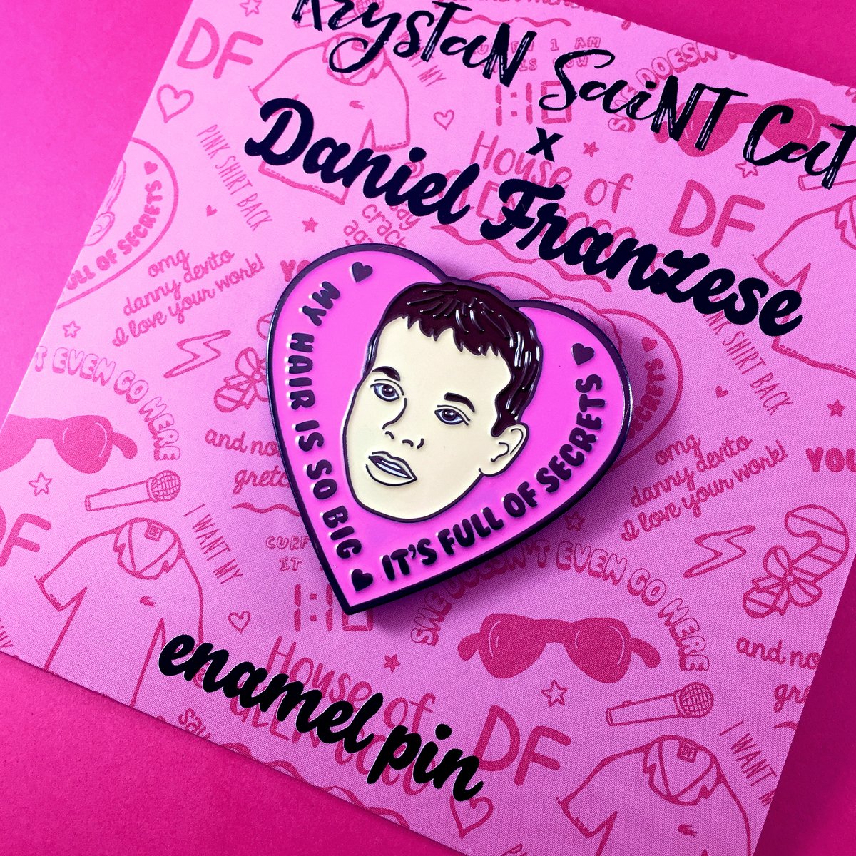 Image of Damian Enamel Pin - Collab with Daniel Franzese