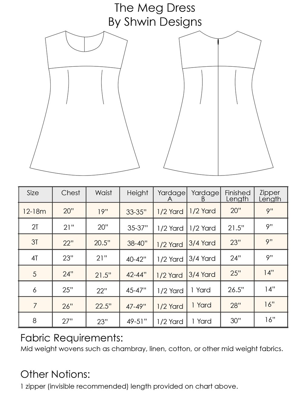 Meg Dress Pattern