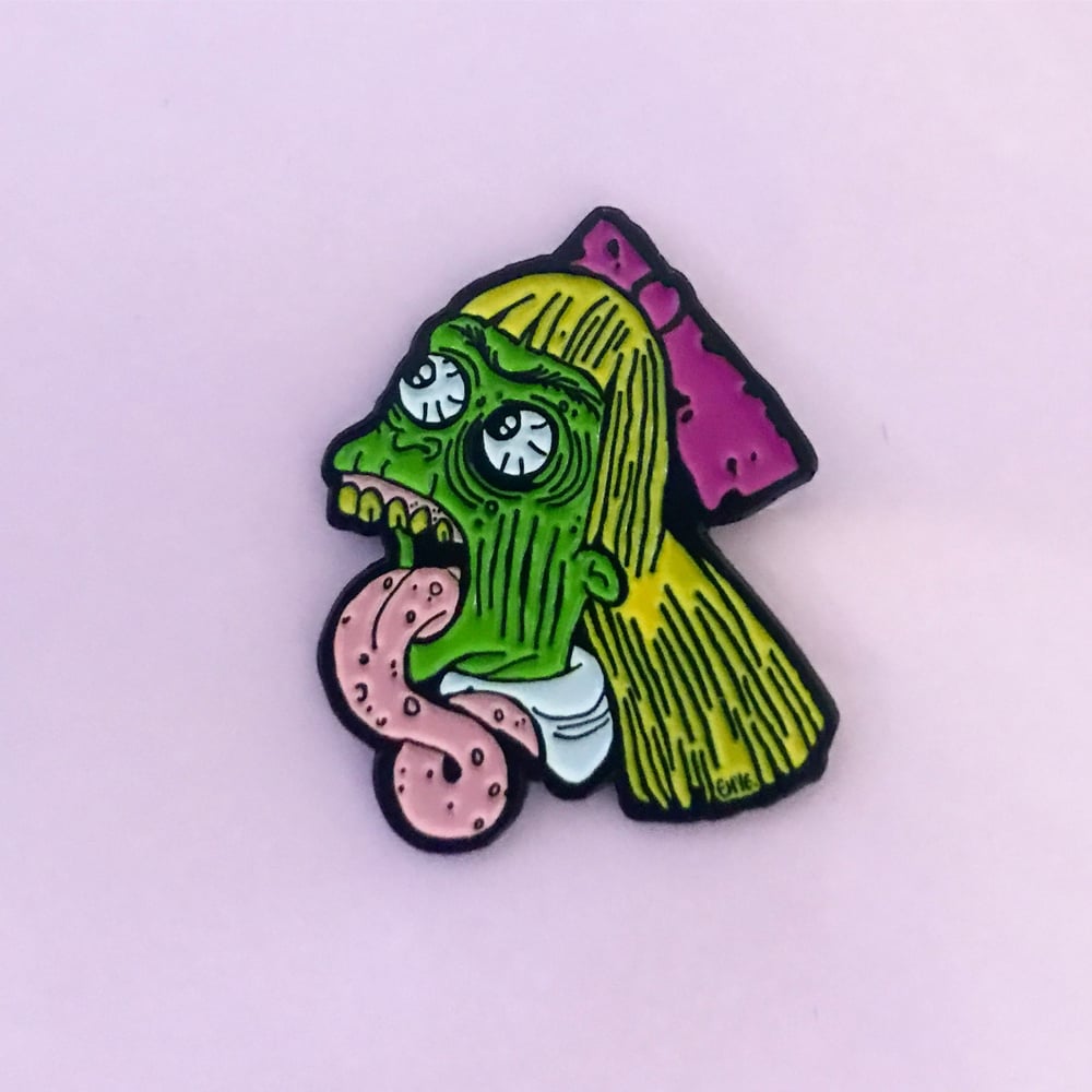 Helga Monster enamel pin