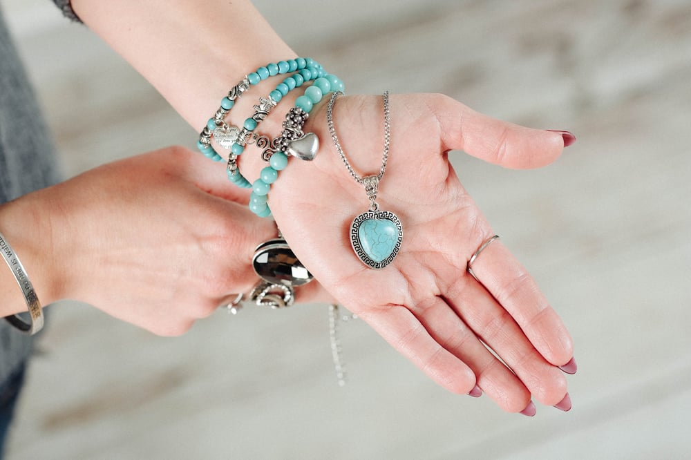 Image of True Blue Necklace and bracelet 