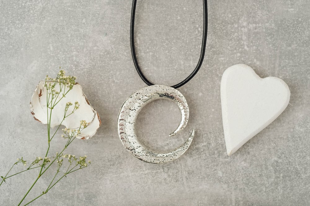 Image of Necklace with leather strap